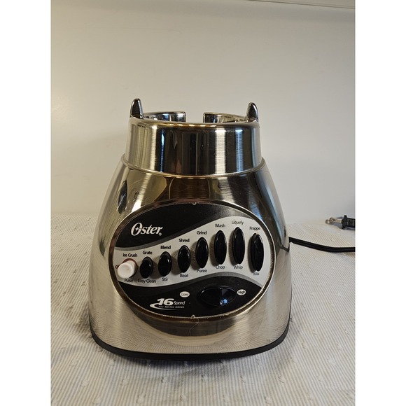 Oster Classic Series 16 Speed Blender Glass 5 Cup Jar Precise Blend All Metal - Picture 2 of 16
